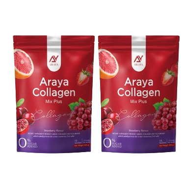 ( 1แถม 1)อารยาคอลลาเจน มิกซ์พลัส Araya collagen mix plus กระจ่างใส ฝ้ากระจางลง คอลลาเจนอารยา