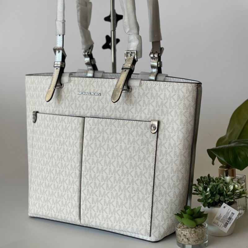 กระเป๋าสะพายทรงโทส Michael Kors Women Ladies Medium Double Pocket Tote Shoulder Bag Handbag Purse 35