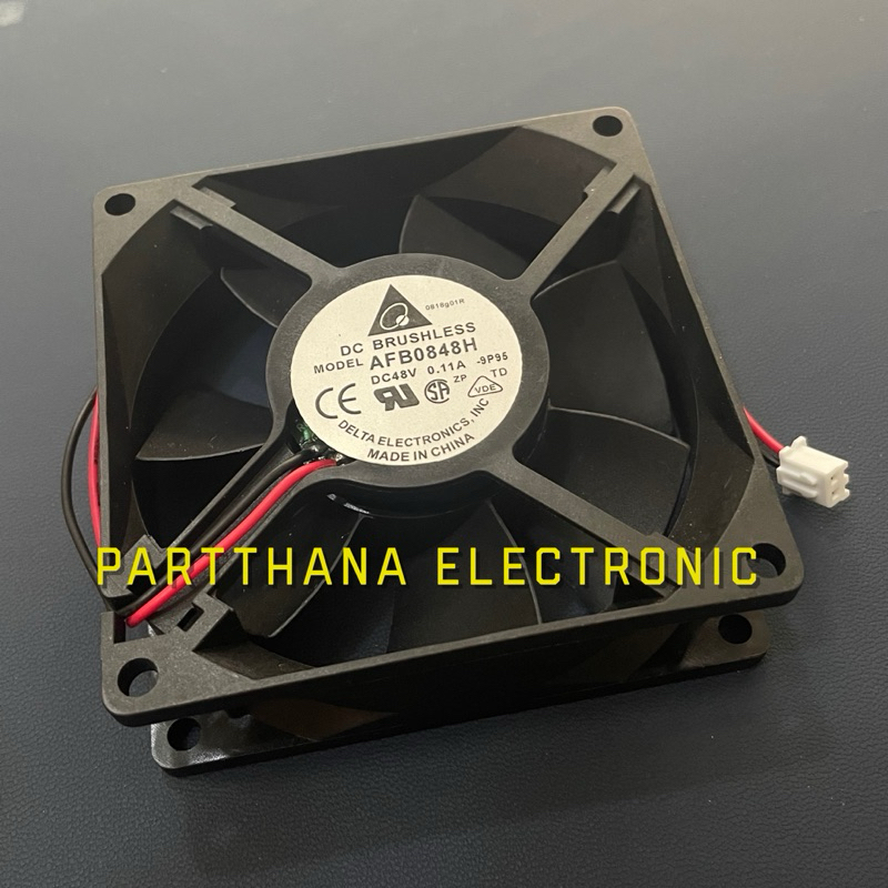 AFB0848H พัดลม DC48V 0.11A 80x80x25MM 2สาย พร้อมส่งในไทย