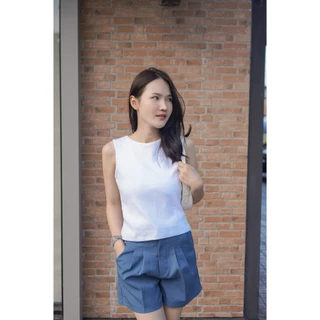 [P1Y] เสื้อแขนกุดรุ่นยาว ผ้าไม่บางใส่สบาย แมชง่ายจึ้งทุกลุค