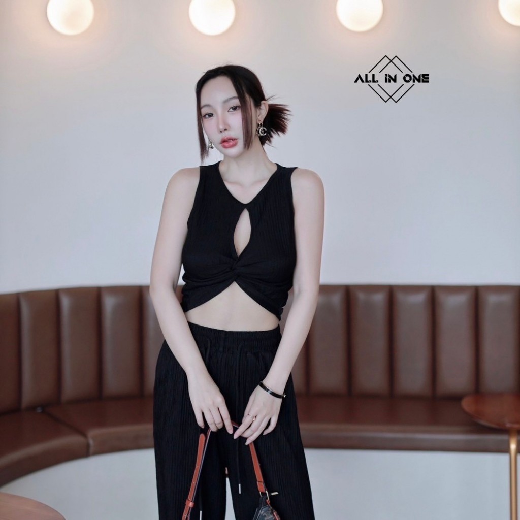ชุด Set 2 ชิ้น  เซ็กซี่ ชุดไปทะเลน่ารักไม่โป๊ ชุดเซ็ทผู้หญิง ใส่เที่ยวทะเล สาวอวบใส่ได้ TZ871