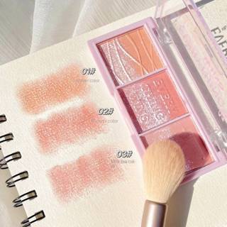 C.246.บลัชออน  3-in-1  ไฮไลท์ เนื้อมุกธรรมชาติ 3 สี พาเลทอาย…