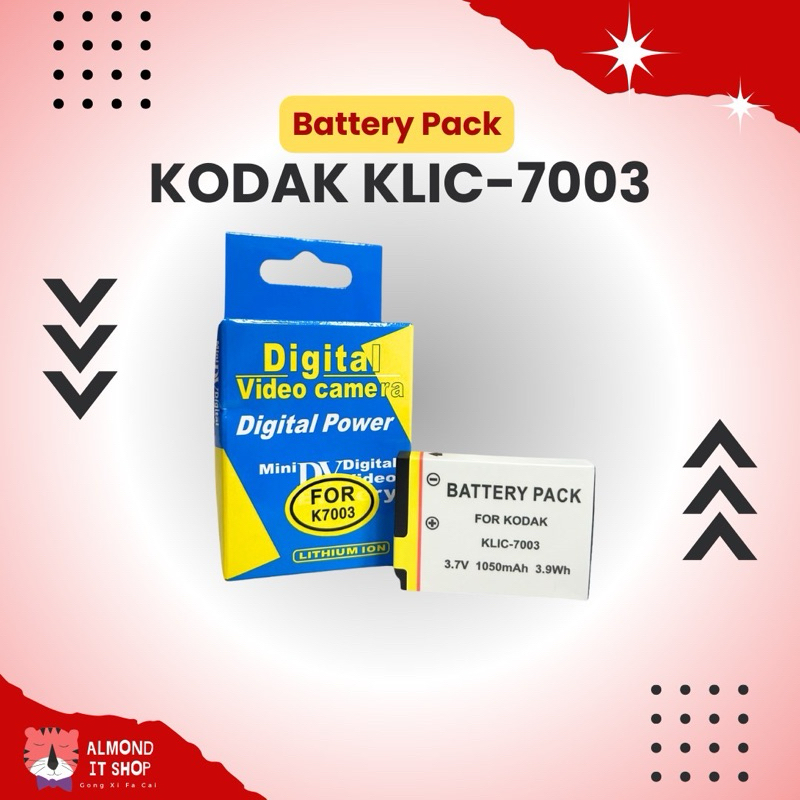 {ประกันแบต 1 ปี l ส่งไว} Camera Battery Pack Kodak KLIC-7003 แบตกล้อง Kodak KLIC 7003 ส่งจากไทย ส่งไวภายใน 1-2 วัน
