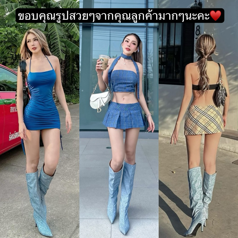 (พร้อมส่ง)รองเท้าบูทยาวหัวแหลมทรงสวยใส่แล้วสูงเพรียวค่ะ#รุ่นวิคตอเรีย