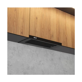 (Eve) เครื่องดูดควันสีดำแบบฝังรางเลื่อน รุ่น HS-BKT62C-60 + เตาไฟฟ้าเซรามิค 2 หัว แบบฝัง HB30-2CEMSC ฟรี แผ่นกรองคาร์บอน