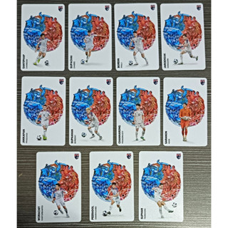 ของแท้ การ์ดที่ระลึก ฟุตบอลทีมชาติไทย เกาหลีใต้ ชุดขาว Thail…