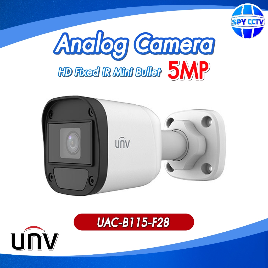 UNV กล้องวงจรปิด ความละเอียด 5MP รุ่น UAC-B115-F28 (ใช้ได้กับเครื่องที่รองรับกล้องระบบกล้อง 5MP)