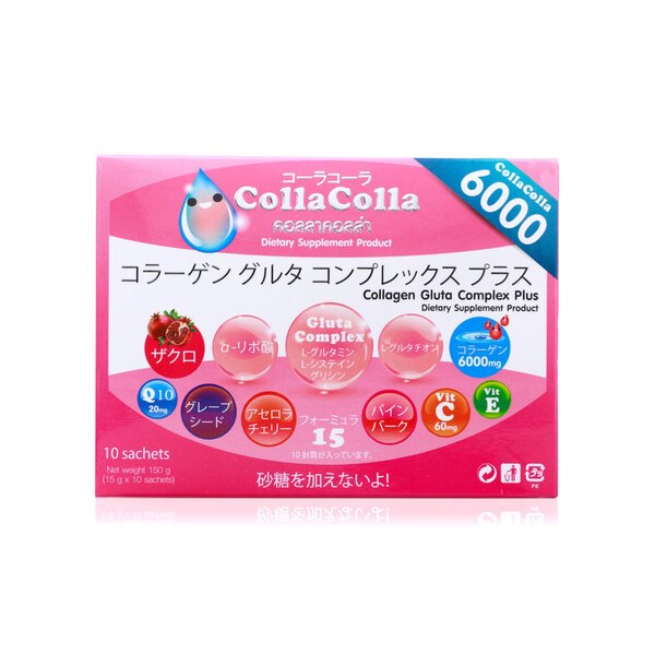 COLLA COLLA GLUTA COMPLEX PLUS 6,000 MG 1X10PCS