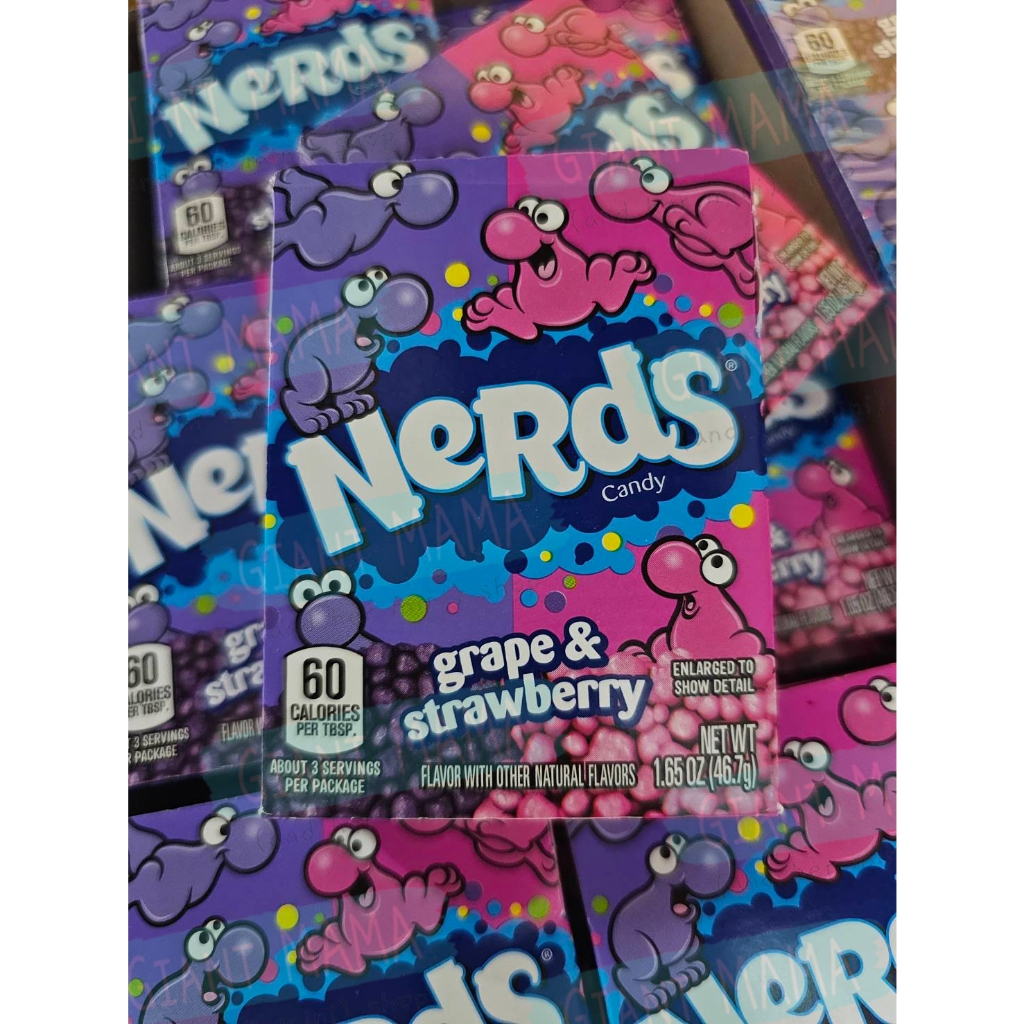 Nerds Grape 1.65oz ขนมแคนดี้ กรุบกรอบ รสองุ่นและสตอเบอรี่ นำเข้าจากอเมริกา