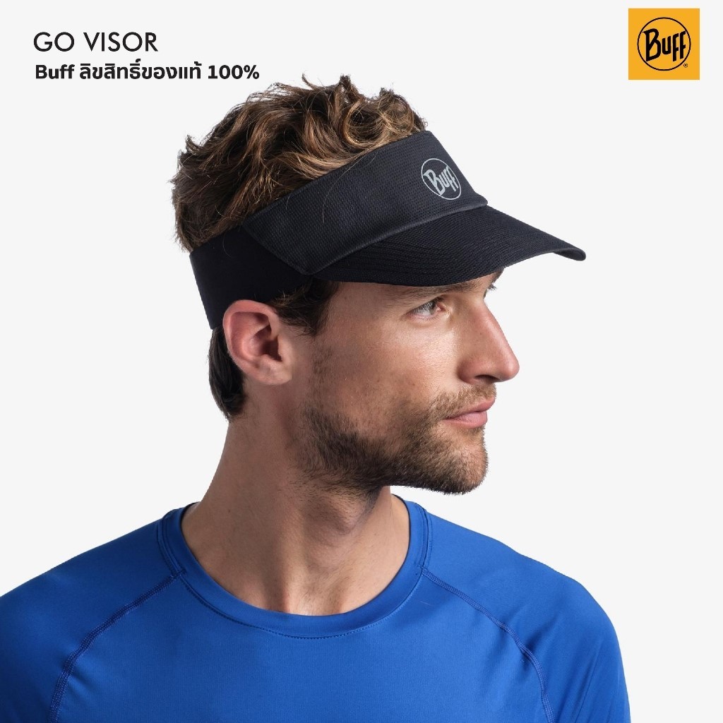 โปร 30 % Buff Go Visor หมวกวิ่งแบบครึ่งศีรษะ ปีกหมวกแข็งป้องกันแดดได้ดี มีแถบยืดด้านหลัง ลิขสิทธิ์แท้จากสเปน
