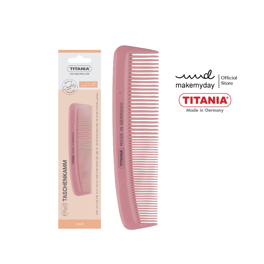 TITANIA หวีซี่พกพา (pocket comb) ขนาด 12.5 cm. นำเข้าจากเยอรมันนี