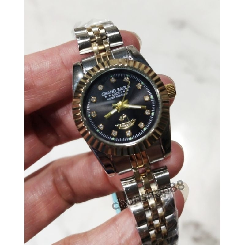 นาฬิกาผู้หญิง GRAND EAGLEแบรนด์แท้ กันน้ำ 💯%