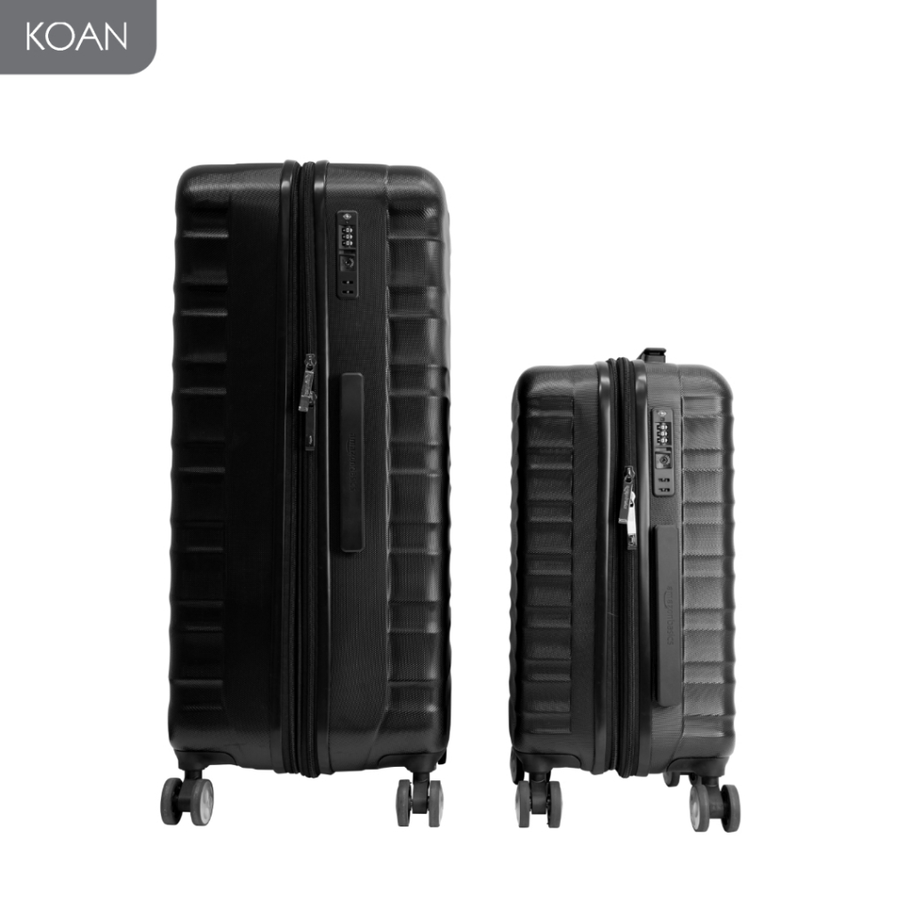 กระเป๋าเดินทาง Amazon Basics Premium Hardside Spinner - 2-Piece Set (20in, 28in), Black