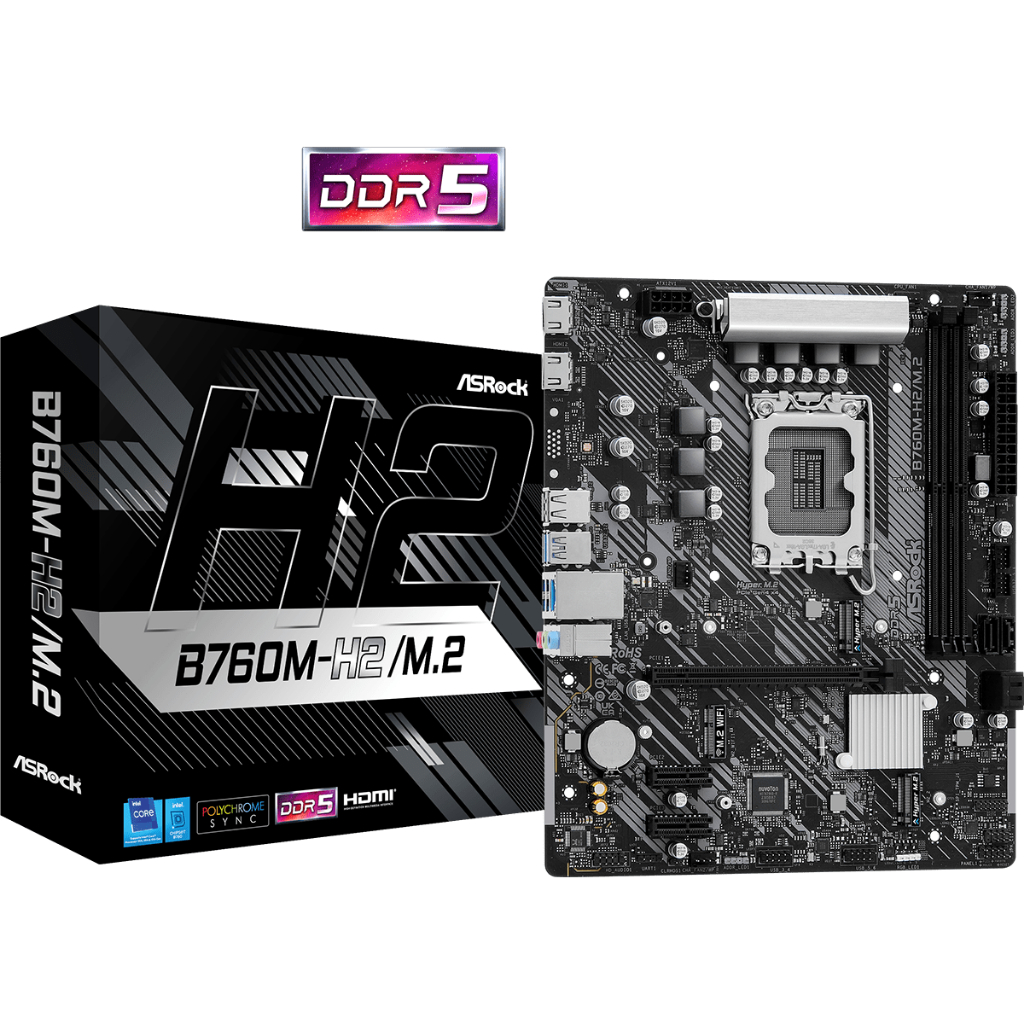 MAINBOARD (1700) ASROCK B760M-H2/M.2 DDR5