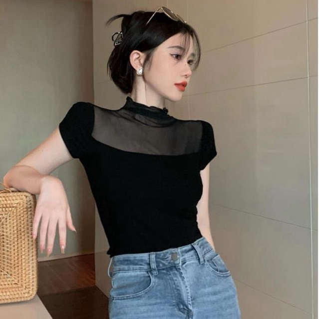 ‼️สั่งผ่านวิดีโอมีโค้ดส่วนลด30%และ50%‼️ พร้อมส่งจากไทย เสื้อซีทรูแขนสั้น ผ้าเรยอนSexy สินค้าพร้อมส่งจากไทย ส่งของทุกวัน