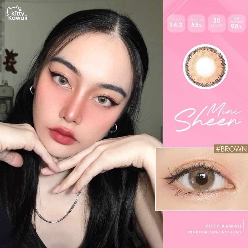 kitty kawaii mini sheer brown (Dia 14.2)