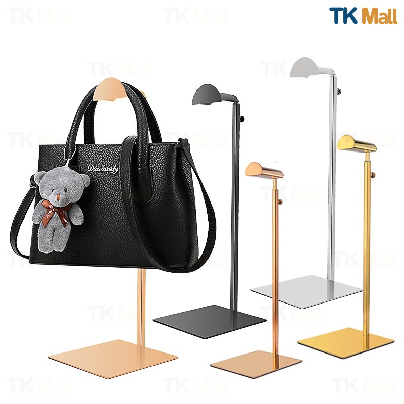 ขาตั้ง สแตนแขวนโชว์กระเป๋า สแตนเลส ที่แขวน วางบนโต๊ะ ปรับความสูงได้ Stand Display Bag #1452