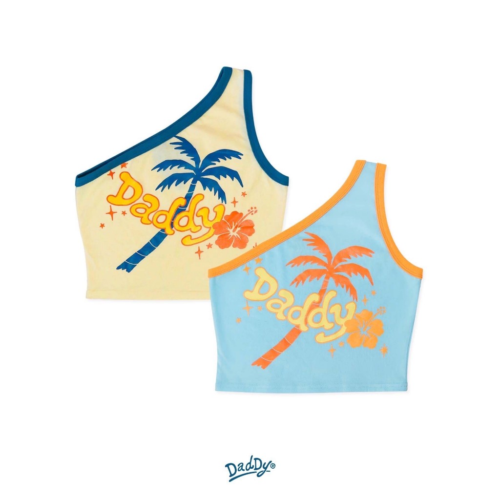 DADDY | Daddy Hot Summer Tank Top เสื้อยืดแขนกุด crop top ไหล่ข้างเดียว