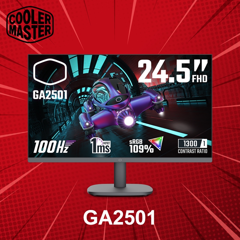 จอมอนิเตอร์ 24.5" Cooler Master GA2501 IPS FHD 100Hz ประกันศูนย์ 3 ปี