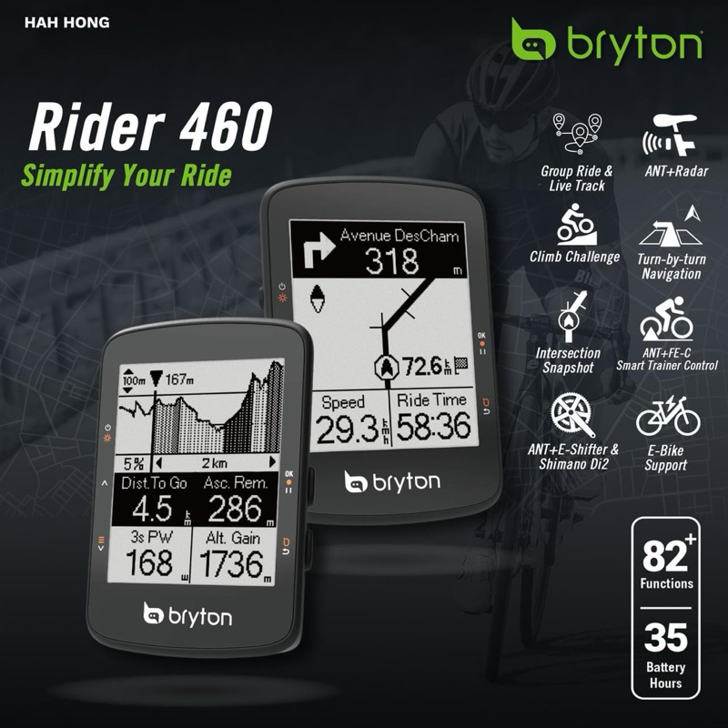 Bryton ไมค์รุ่น Rider 460 E