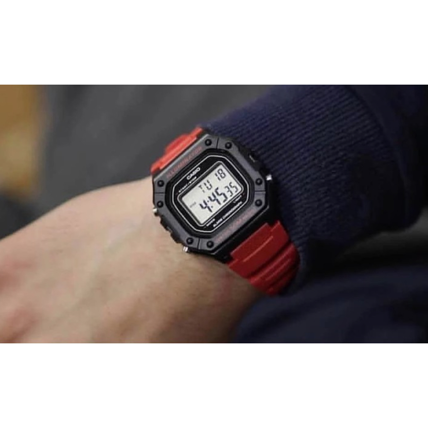 casio ของแท้ประกันศูนย์ นาฬิกาคาสิโอ ผู้ชาย W-218 รุ่น W-218H / SMILEYTIME ประกันศูนย์cmg/c-thong