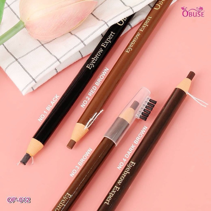 ดินสอเขียนคิ้ว โอบิวซ์ แบบเชือกดึง ไม่ต้องเหลา เขียนง่าย Obuse Eyebrow Expert OP012 เขียนคิ้วเนื้อคร