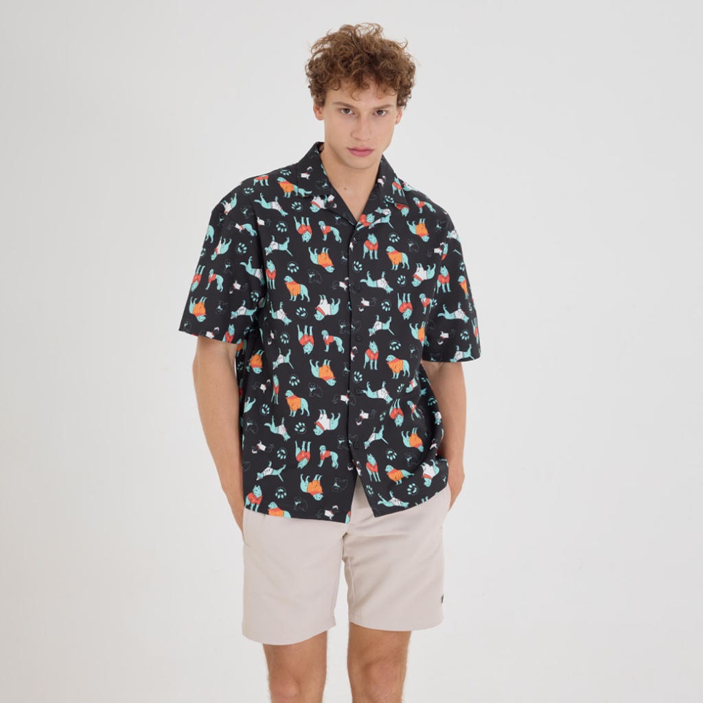 Khaki Bros - คา คิ บรอส. - Hawaii shirt Loose Fit - เสื้อเชิ้ตแขนสั้น - KM24S015