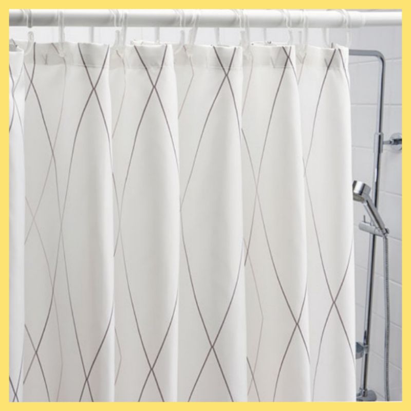 แนะนำ ผ้าม่าน ผ้าม่านห้องน้ำ ขนาด 180×200 ซม. จากอีเกีย ราคาพิเศษ มีเก็บเงินปลายทาง