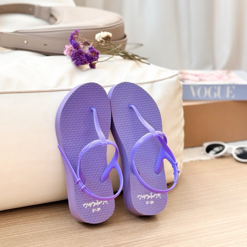 รองเท้าแตะรัด(ส้นสูง)🔥 CHO-I-CE รุ่น Highness สีพาสเทล นิ่ม ใส่สบาย เพิ่มความสูงถึง 3.5 ซม. - รูปที่ 3