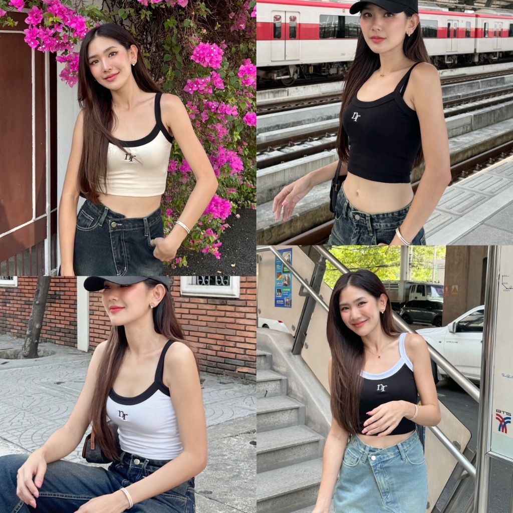 NICHARIS - เสื้อกล้ามครอปเก็บเนื้อใต้รักแร้ รุ่น Aimer Tank Top