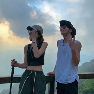 หมวกบักเก็ต หมวกปีกกว้าง มีสายคล้อง หมวกเดินป่า