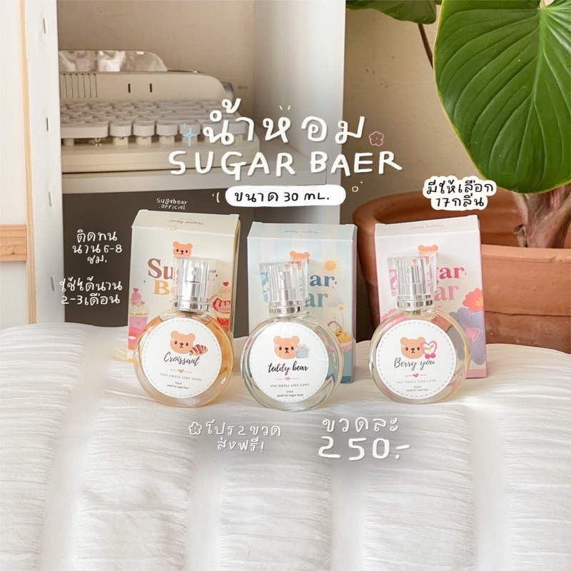 🧸 Sugar Bear 30ml 17กลิ่น น้ำหอมกลิ่นแป้ง ขนม ดอกไม้ พร้อมส่ง