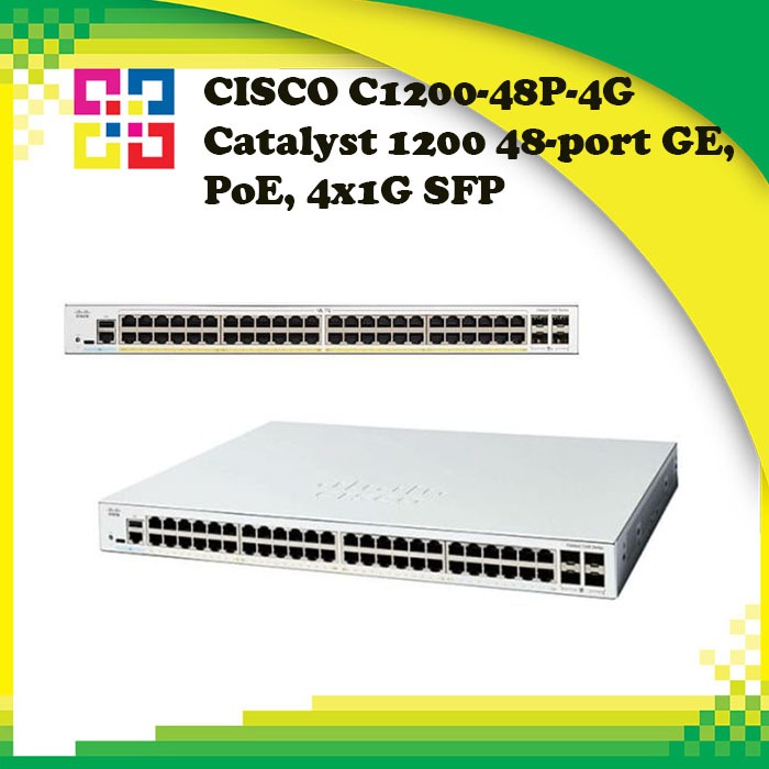 CISCO C1200-48P-4G Catalyst 1200 48-port GE, PoE, 4x1G SFP