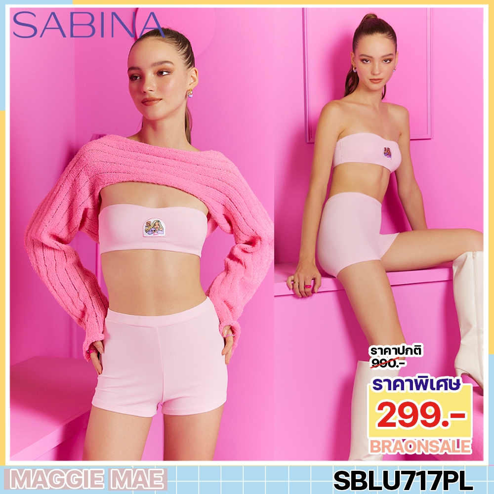 รหัส SBLU717PL SABINA Barbie (ชุดชั้นใน) เกาะอกไร้โครง รหัส SBLU717PL SXLU717PL สีชมพูอ่อน MAC