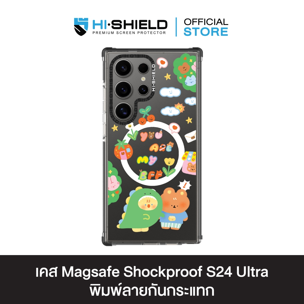 HI-SHIELD Stylish Magsafe Shockproof Case รุ่น Dog2 [SAMSUNG S24 Ultra , S25 Ultra] - เคสแม่เหล็กกันกระแทก