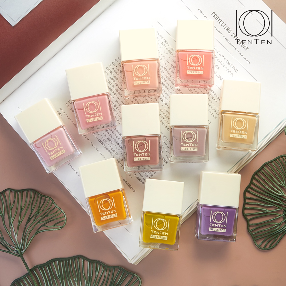 Ten Ten Gel Effect Nail Polish12ml. เท็น เท็น เจล เอฟเฟค เนล โพลิช 12มล. หลากสี