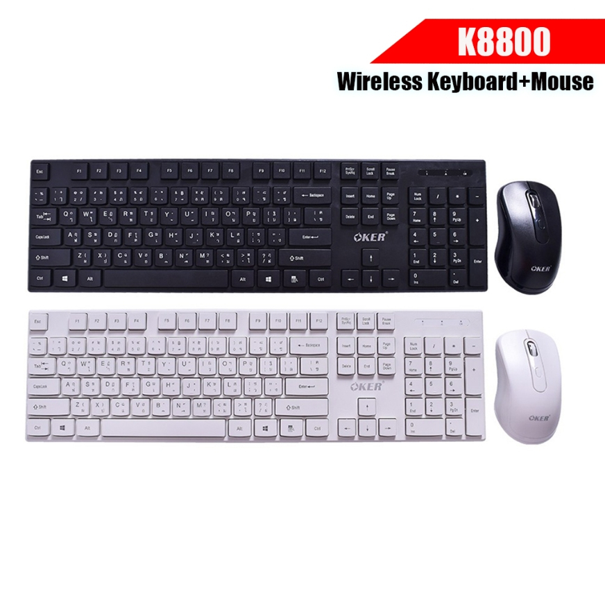 OKER K8800 DOMINATOR 2.4GHZ WIRELESS COMBO คีย์บอร์ด+เมาส์ไร้สาย