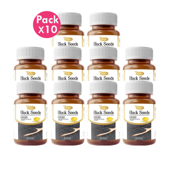โปรโมชั่น 10 ขวด Protriva Black seeds อาหารเสริมน้ำมันงาดำ จำนวน 10 ขวด