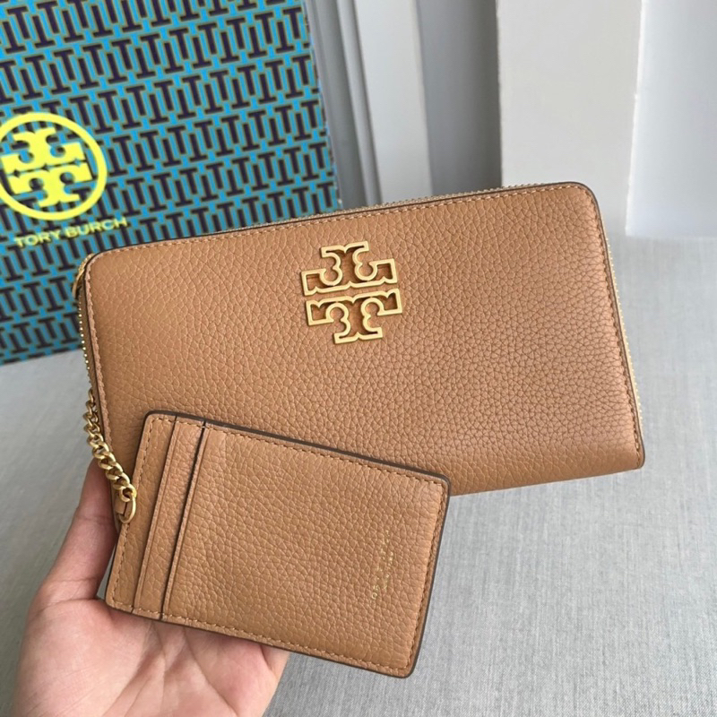 กระเป๋าสตางค์ Tory Burch Britten Zip Continental Wallet 141004