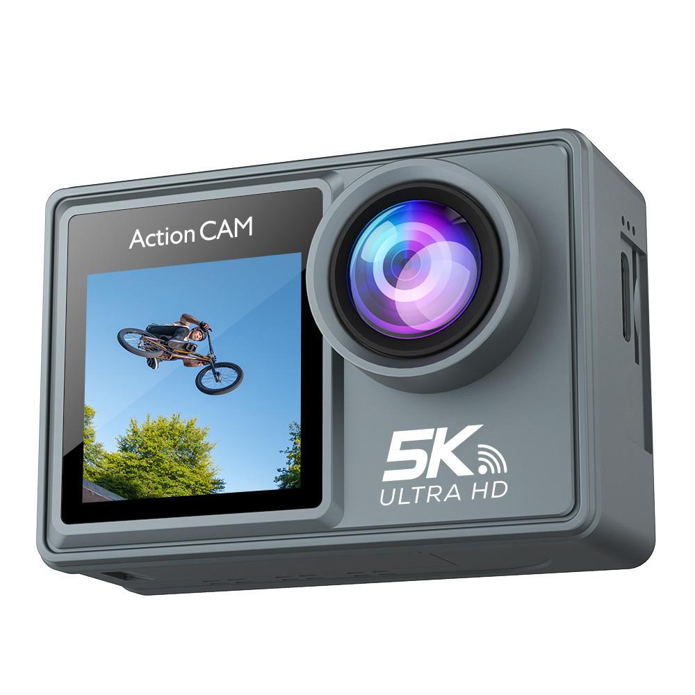 กล้องกันน้ำจอสัมผัส  ไมค์ไร้สาย เมนูไทย 5K AUSEK AT-M40R และ AT-M40RW Action Camera เซ็นเซอร์ SONY