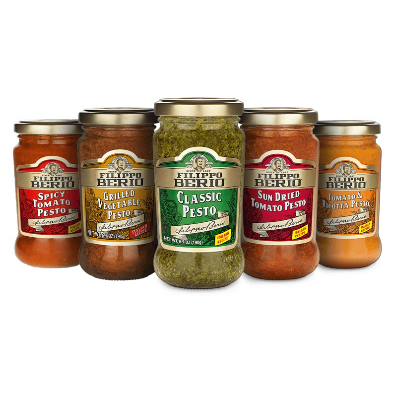 F/Wแท้ ซอสเพสโต้ 3สูตร นำเข้าจากอิตาลี🇮🇹 Filippo berio pesto sauce 190 g.