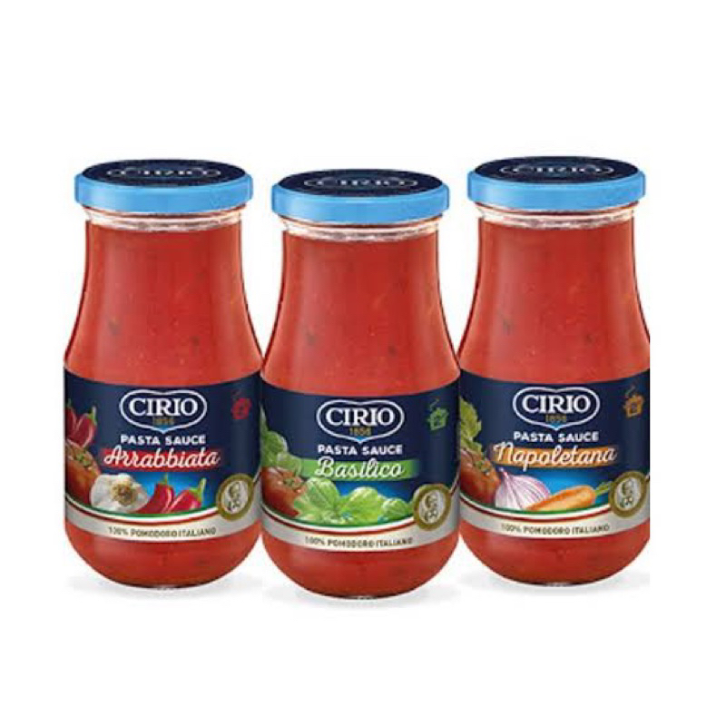 Cirio pasta sauce Bolognese/ Basilica / Arabbiata 420g. fl ซอสพาสต้า3 สูตร นำเข้าจากอิตาลี🇮🇹