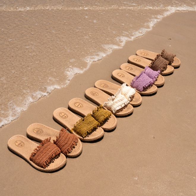 Vpada_sandals_Raffia Collection รองเท้าแตะชายหาดส้นแบน รองเท้าแตะแฟชั่น