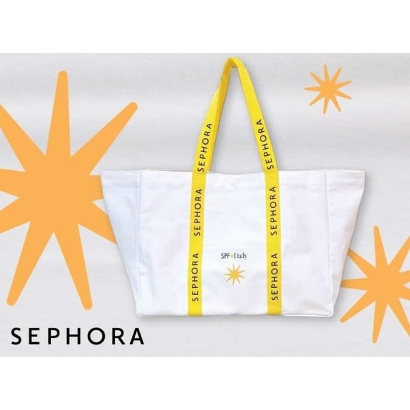 ลดเหลือ 195 ฿ โค้ด [เก็บโค้ดหน้าร้าน] Sephora Spf Tote bag