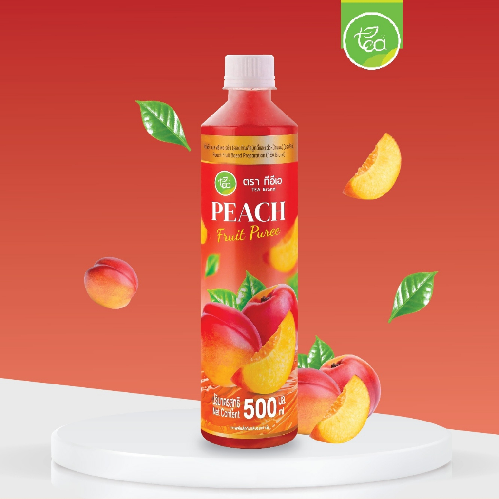 ทีอีเอ ไซรัปพีช เพียวเร่ ผสมเนื้อผลไม้เข้มข้น Peach Fruit รูปที่ 2