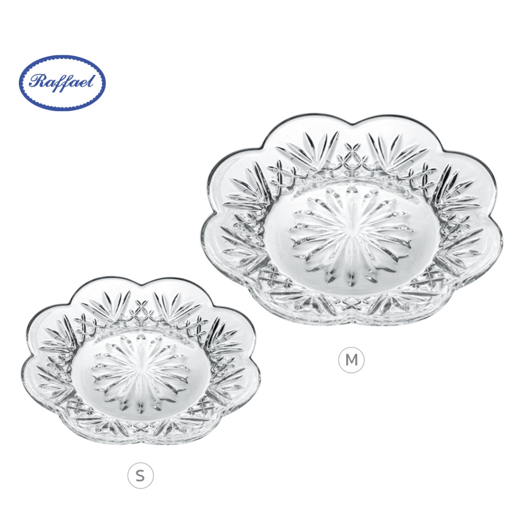 Raffael จานรองแก้ว ใส่ขนม-ของว่าง รองกระถางธูป รองแก้วน้ำถวายพระ