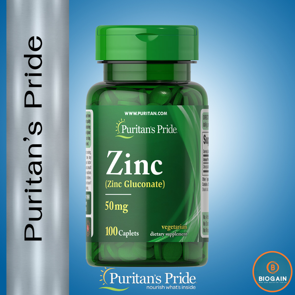 Puritan's Pride Zinc Gluconate 50 mg / 100 Tablets