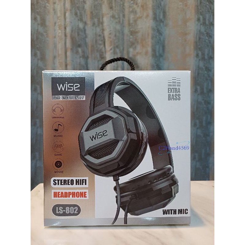 หูฟังเล่นเกม WISE HEADPHONE STEREO HIFI LS-802 BASE ON DISCOVERY EXTRA BASS WITH MIC