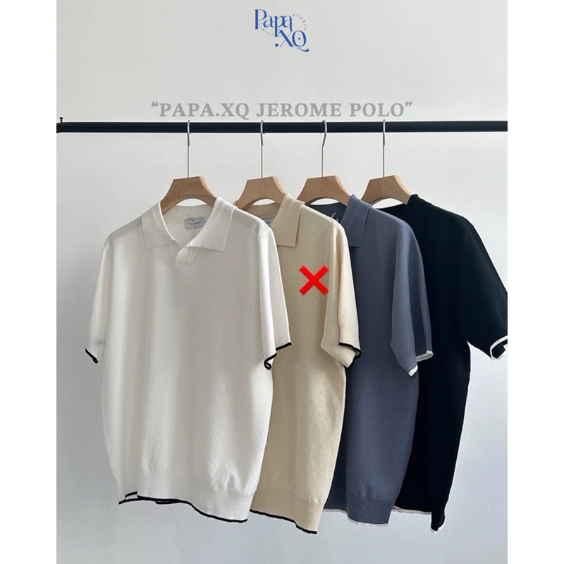 PAPA.XQ JAROME POLO (NEW! เสื้อโปโล ผ้าknit เข้าใหม่ พร้อมส่ง )