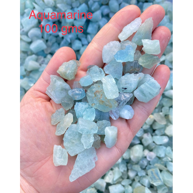 wholesale Raw 100 g Aquamarine Crystal  Grade AA Raw Aquamarine Stone - Rough Aquamarine - Natural A